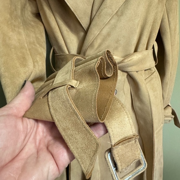 Zara Basic Outerwear Faux Suede Coat, Size M - Picture 4 of 6